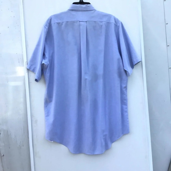 Land’s End Direct Merchants baby blue short sleeve shirt. Size17 tall.  Orig csf - Picture 6 of 6